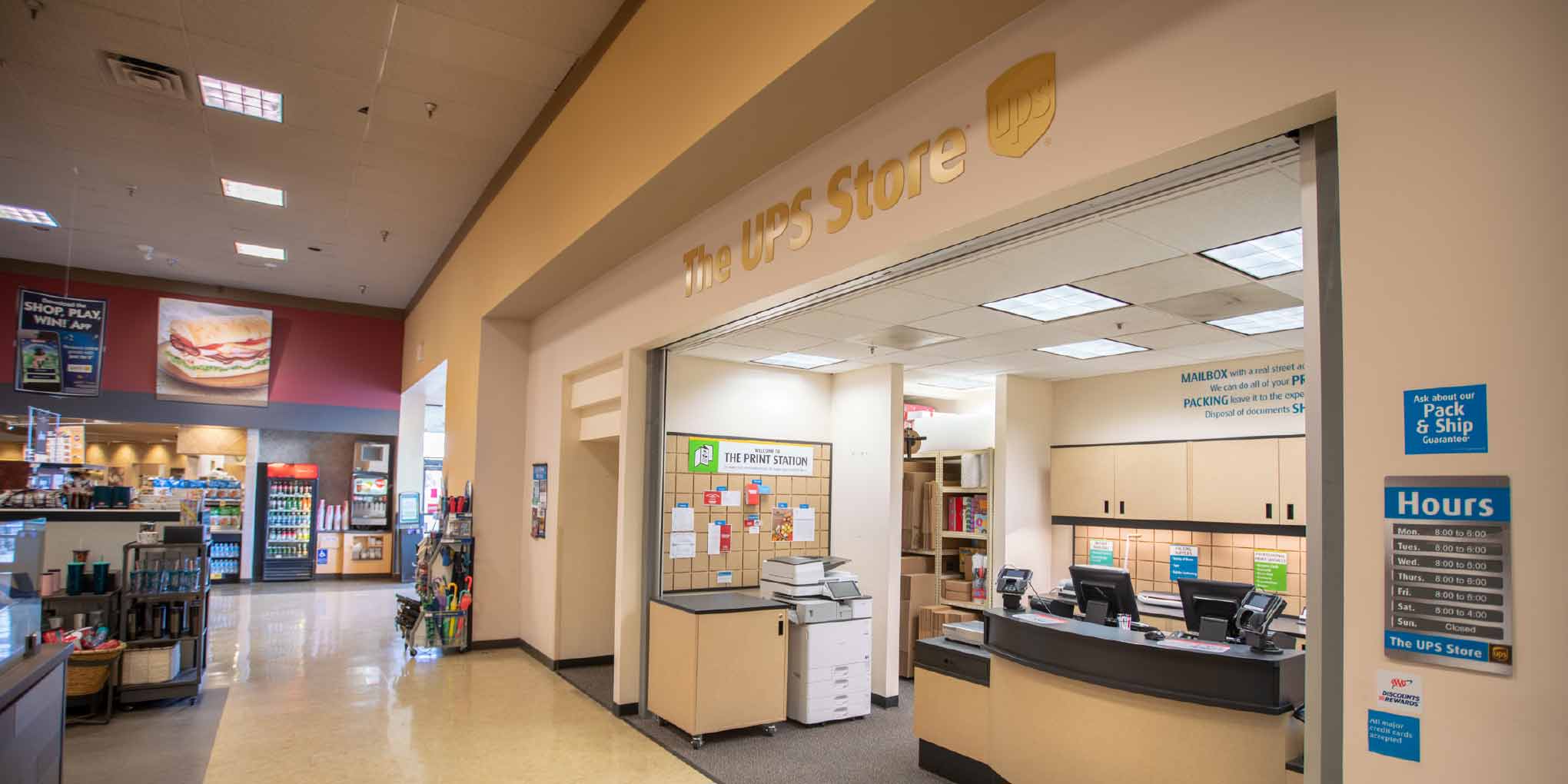 The UPS Store inside of a Safeway store