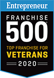 Entrepreneur Magazine 2020 Franchise 500 Top Franchise for Veterans