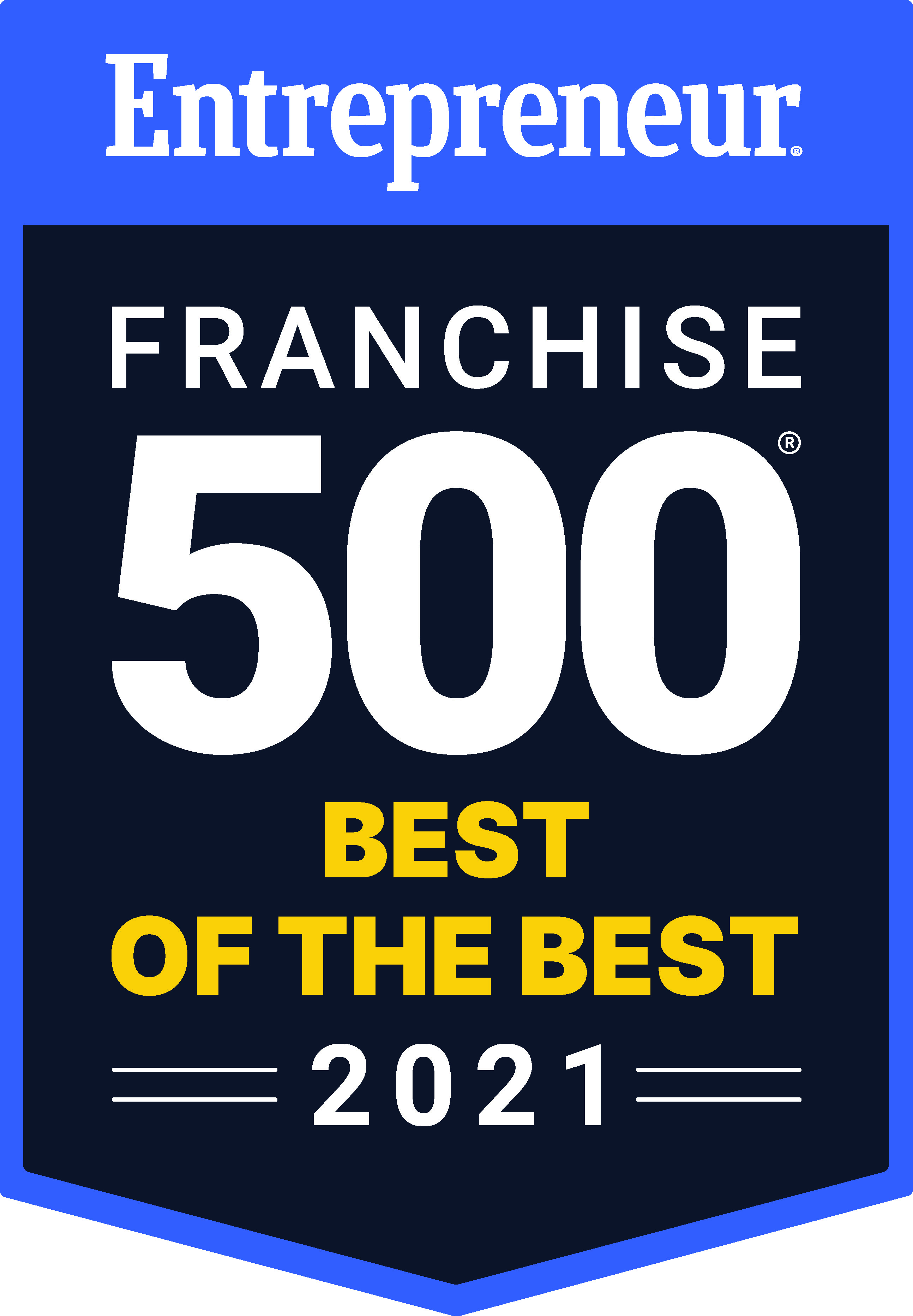 2021 Entrepreneur Magazine Franchise 500 Best of the Best