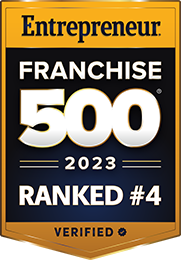 Entrepreneur's Franchise 500 Ranked #4 in 2023 badge