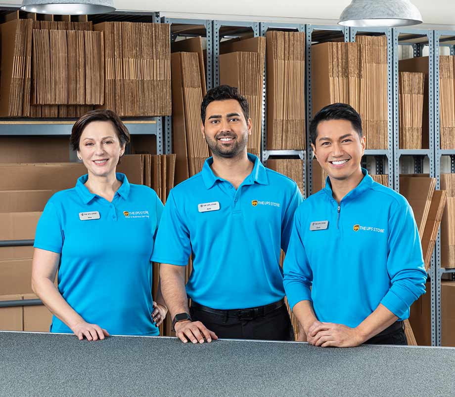 Three The UPS Store team members